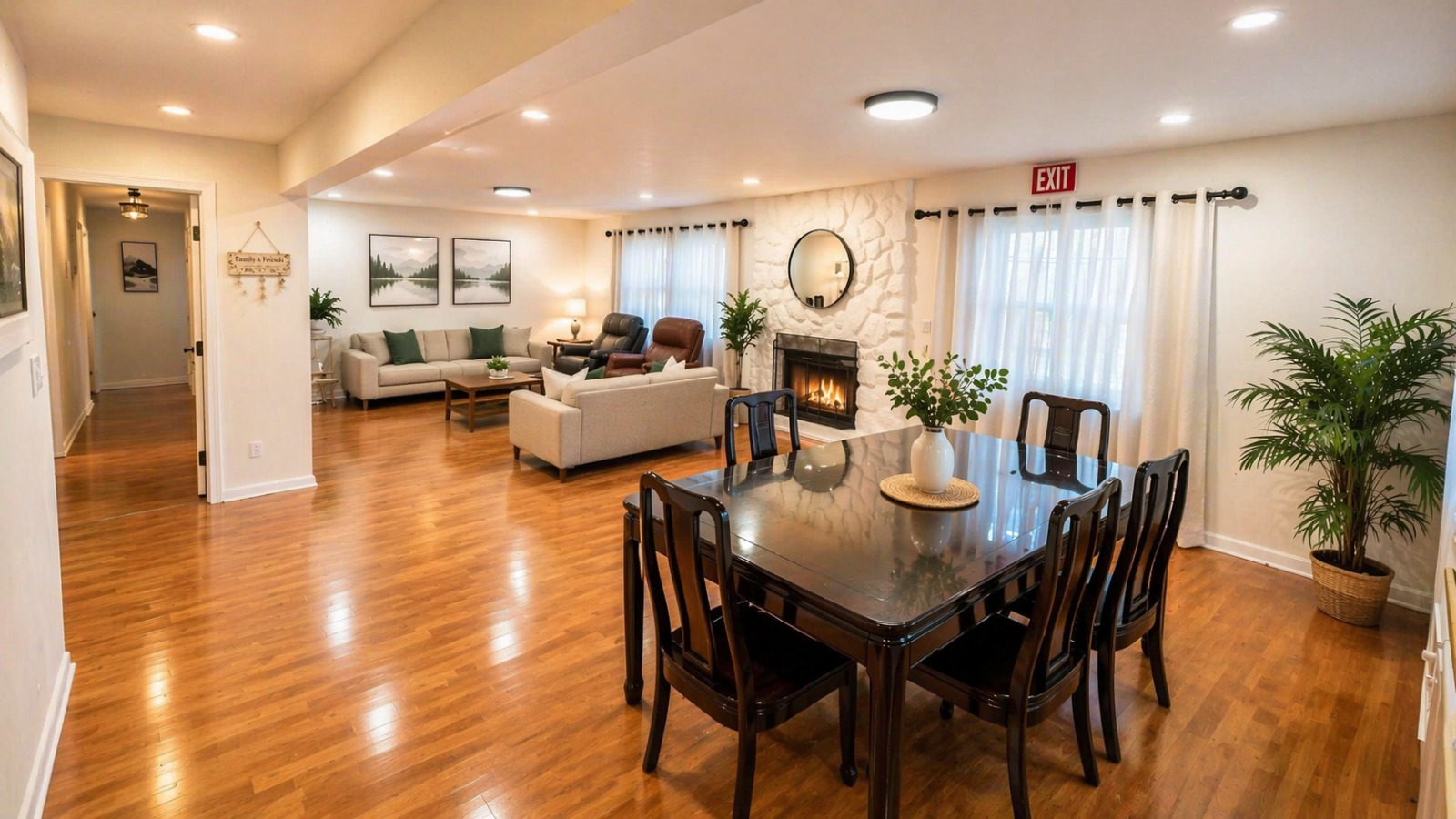 Warm and welcoming living room at Brittany Lane Care Home